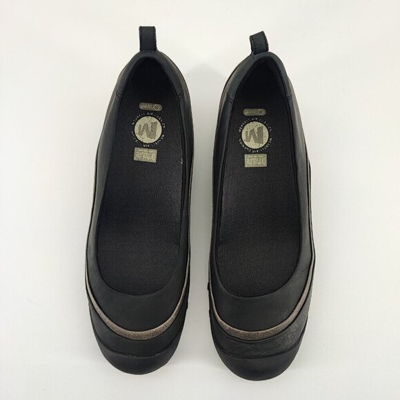 Merrell Woman's Plaza Ballet Black Leather Slip On Ortholite Shoes Size 8.5 - Picture 4 of 9
